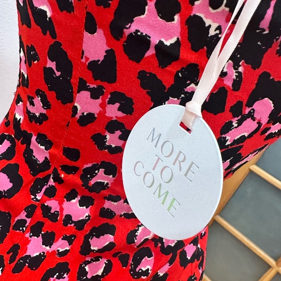 More To Come Anika Midi Dress in Red Leopard Size: xxs - Picture 4 of 8